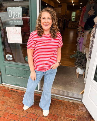 Classic Look Scallop Trim Tee - The Southern Loft