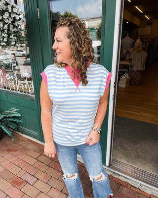 Color Me Happy Color Block Striped Top - The Southern Loft