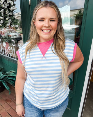 Color Me Happy Color Block Striped Top - The Southern Loft