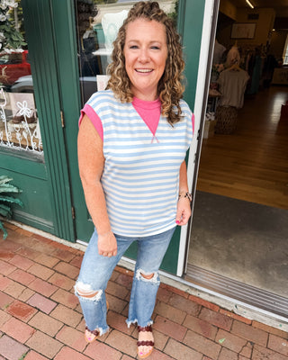 Color Me Happy Color Block Striped Top - The Southern Loft