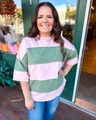 Color Outside the Lines Colorblock Raw Hem Top - The Southern Loft