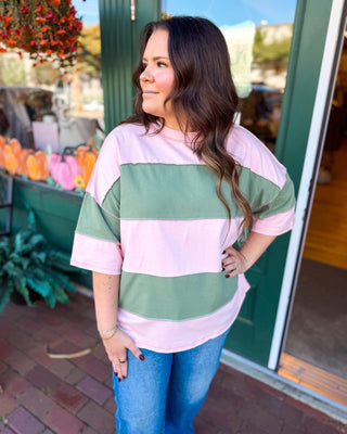 Color Outside the Lines Colorblock Raw Hem Top - The Southern Loft