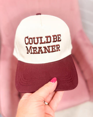 Could Be Meaner Embroidered Canvas Hat - The Southern Loft