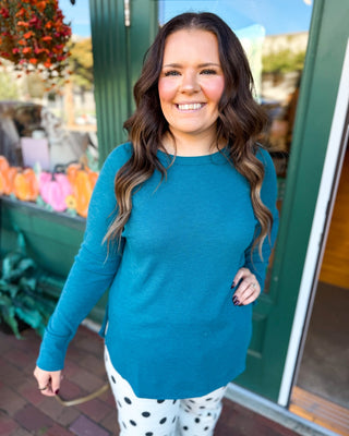 Cozy Little Basic Waffle Long Sleeve Top - The Southern Loft