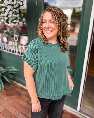 Cozy on Repeat Raised Rib Cap Sleeve Top - The Southern Loft