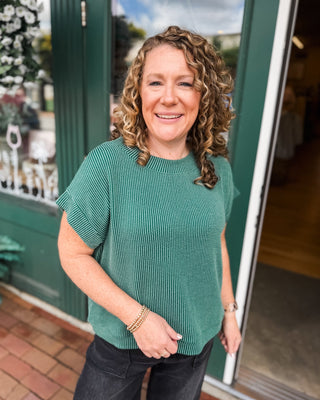 Cozy on Repeat Raised Rib Cap Sleeve Top - The Southern Loft