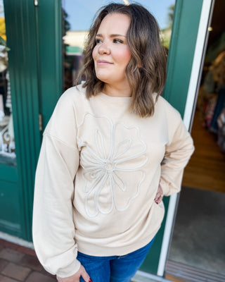 Early Start Corded Flower Pullover - The Southern Loft