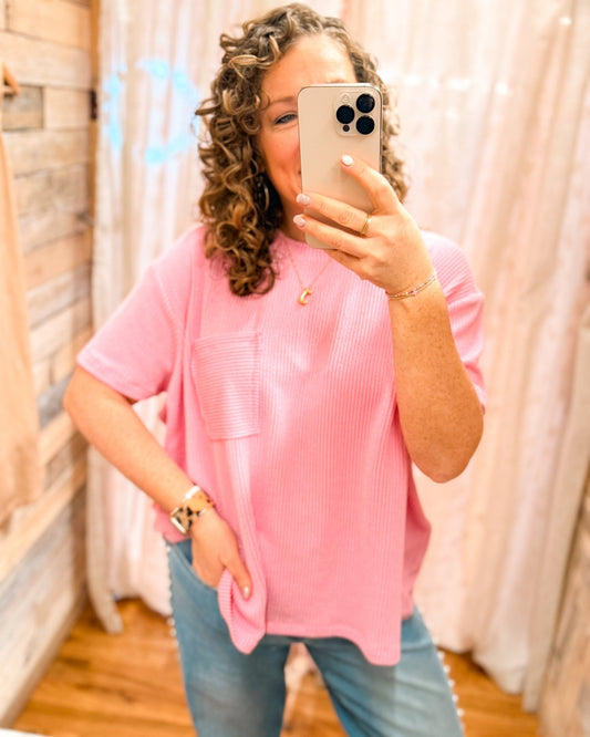 Easy Grace Raised Rib Top - The Southern Loft