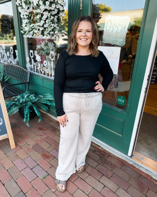 Effortless Comfort Acid Wash Palazzo Pants - The Southern Loft