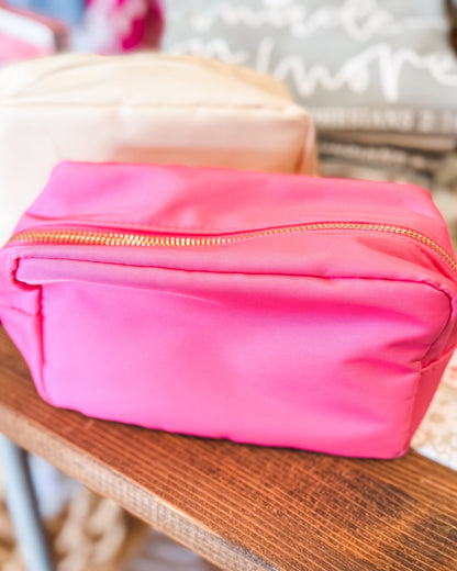 Emma Round Nylon Cosmetic Pouch - The Southern Loft