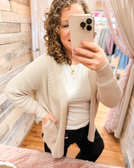 EverSoft Eyelet Cardigan - The Southern Loft