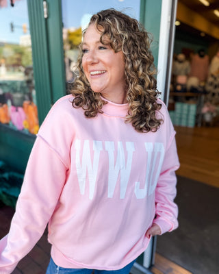 Faith Both Ways WWJD + AMEN Reversible Mock Neck Pullover - The Southern Loft