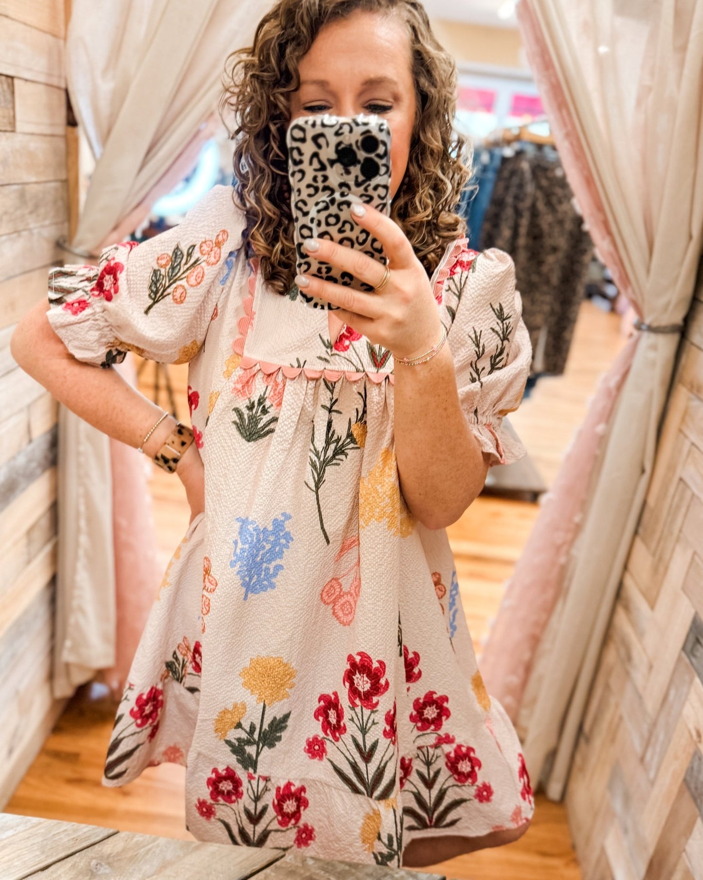 Florence Views Multi Flower Print Dress - The Southern Loft