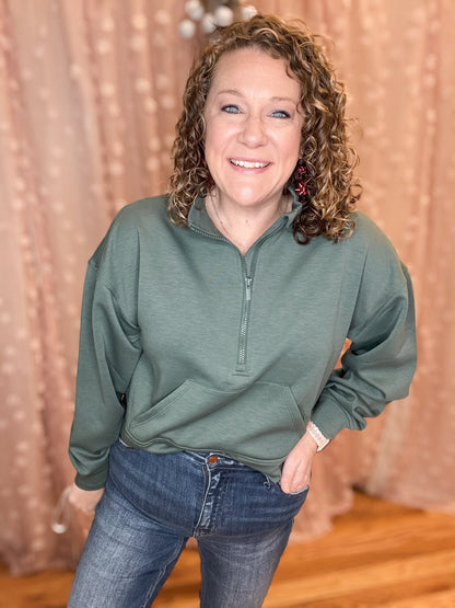 For The Best Cropped Scuba Pullover - The Southern Loft