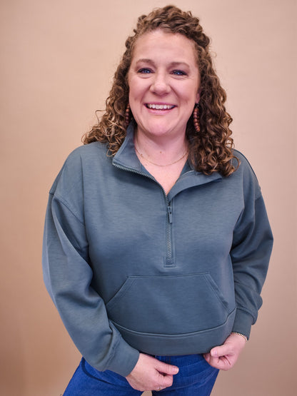 For The Best Cropped Scuba Pullover - The Southern Loft