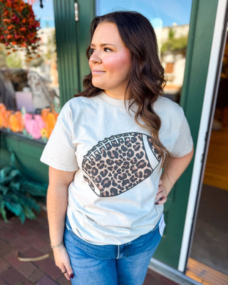 Game Day Gone Wild Leopard Print Football Graphic Tee - The Southern Loft