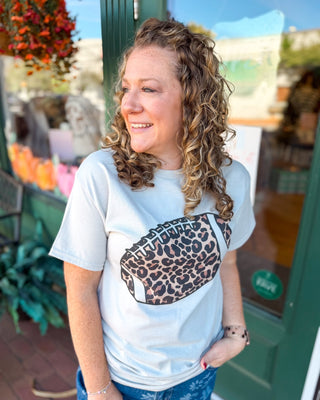 Game Day Gone Wild Leopard Print Football Graphic Tee - The Southern Loft
