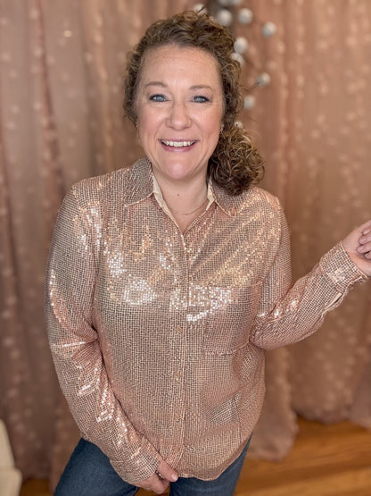 Glamorous Moments Sequin Top - The Southern Loft