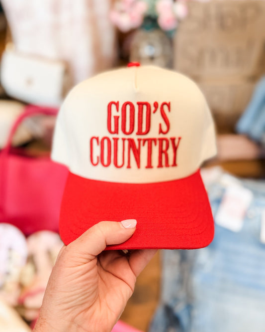 God's Country Embroidered Baseball Hat - The Southern Loft