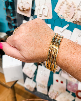 Golden Glow Triple Bangle Set - The Southern Loft