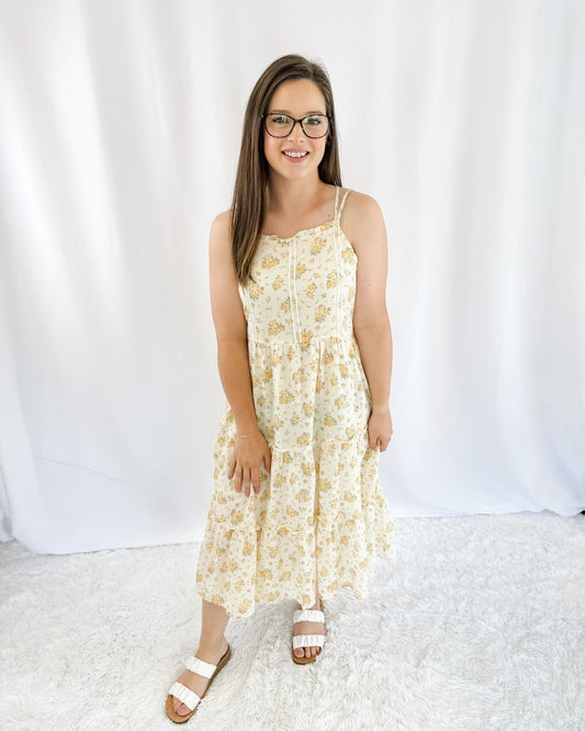 Golden Honey Strappy Back Dress - The Southern Loft