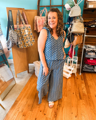 Happy Feelings Floral Embroidered Jumpsuit - The Southern Loft