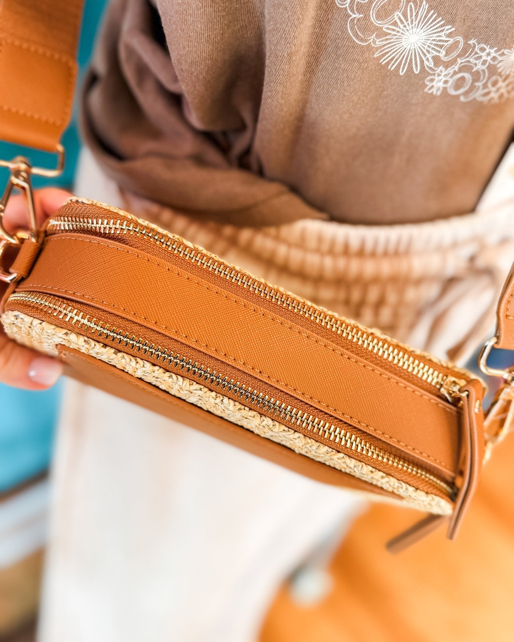 Helen Straw Crossbody Bag - The Southern Loft
