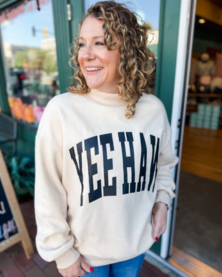 Howdy Both Ways Howdy + Yeehaw Reversible Mock Neck Pullover - The Southern Loft