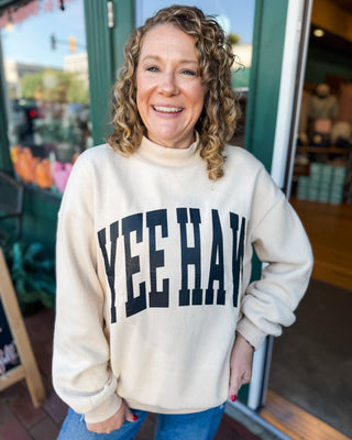 Howdy Both Ways Howdy + Yeehaw Reversible Mock Neck Pullover - The Southern Loft