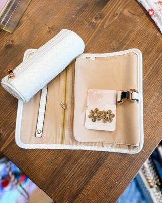 Jewels on the Go Woven Vegan Leather Jewelry Organizer - The Southern Loft