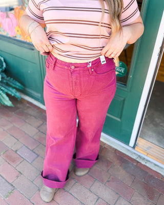Judy Blue High Rise Berry Flare Jeans - The Southern Loft