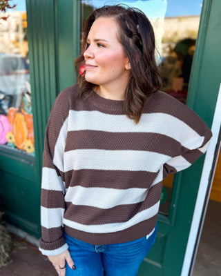 Just My Stripe Relaxed Drop Shoulder Striped Sweater - The Southern Loft