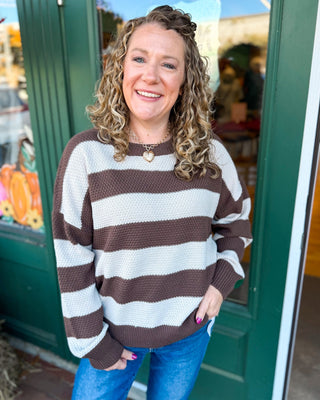 Just My Stripe Relaxed Drop Shoulder Striped Sweater - The Southern Loft