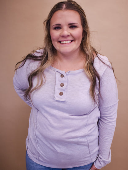 Just Tell Me Button Front Top - The Southern Loft