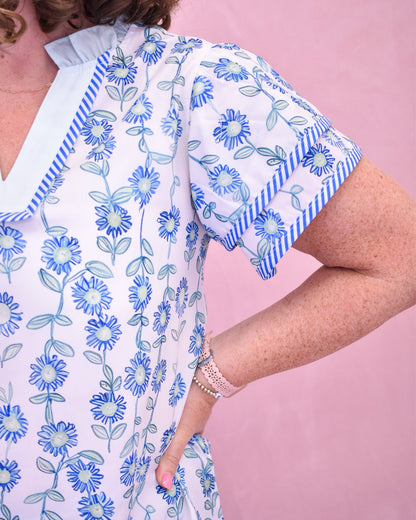 Keep The Flowers V Neck Top - The Southern Loft