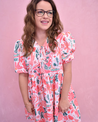 Lets Go Girls Bright Floral Western Dress - The Southern Loft