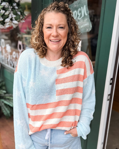 Liberty Lane Flag Theme Top - The Southern Loft