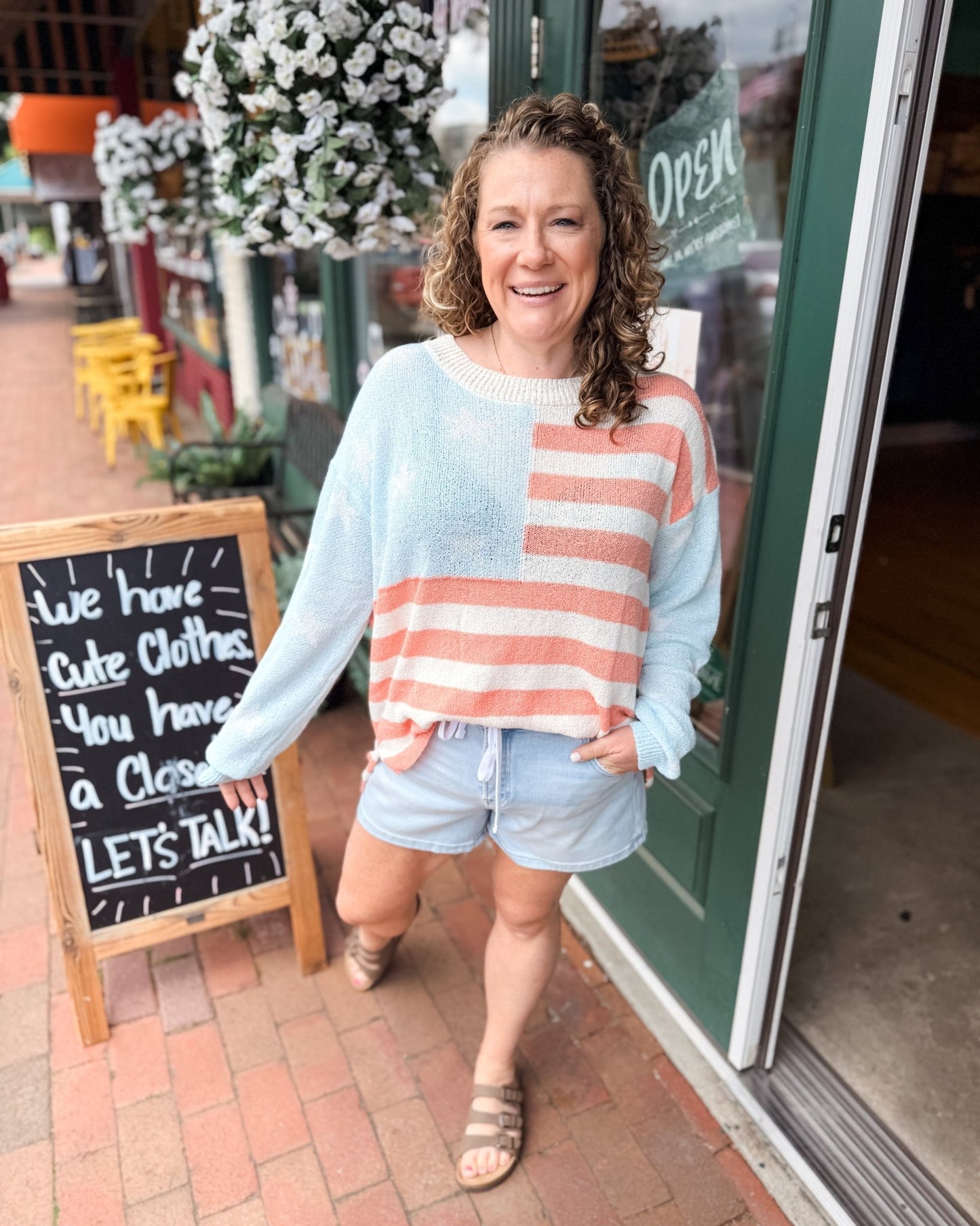 Liberty Lane Flag Theme Top - The Southern Loft