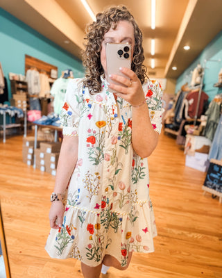 Life In Full Bloom Button Up Dress - The Southern Loft
