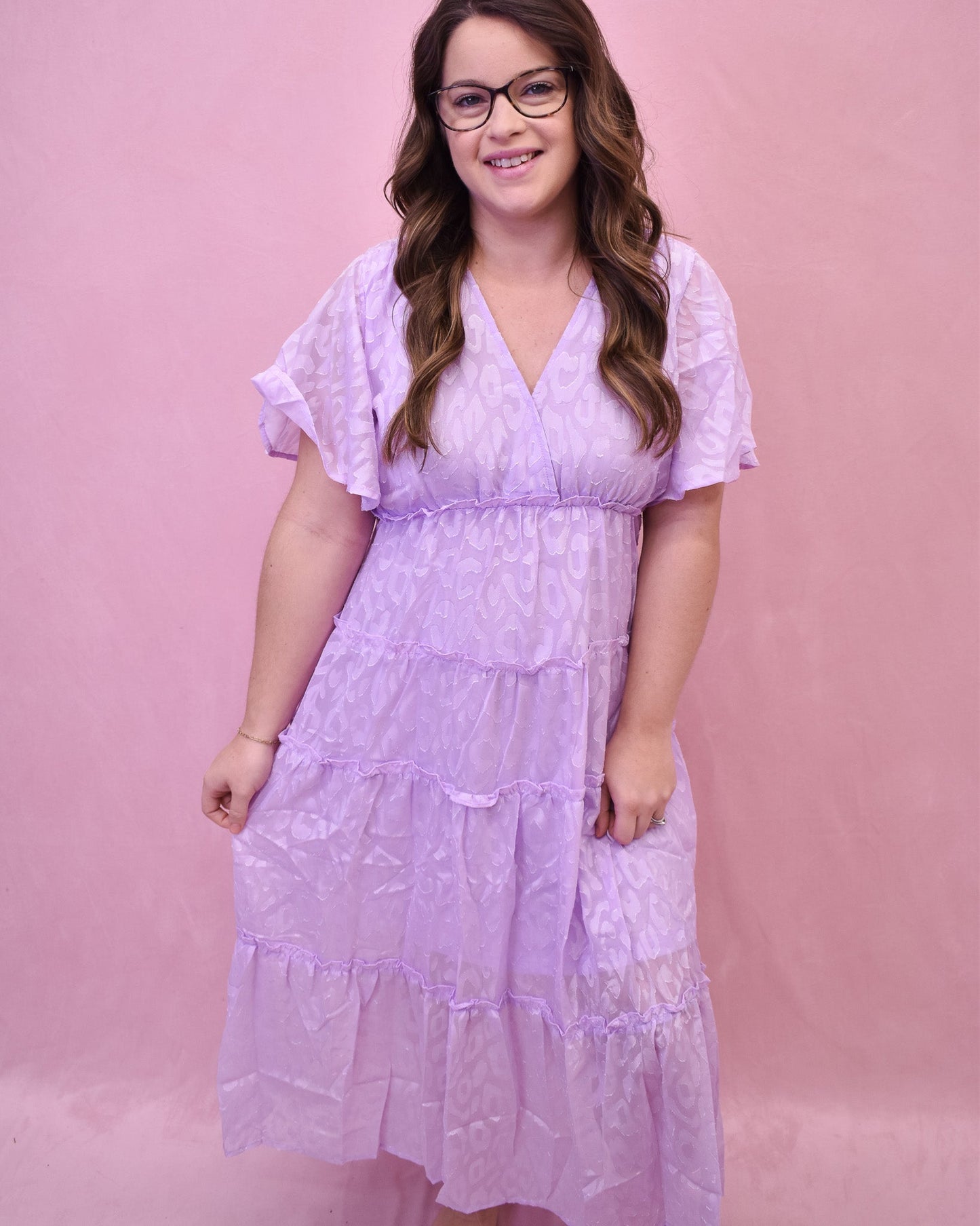 Lightly Leopard Tiered Midi Dress - The Southern Loft