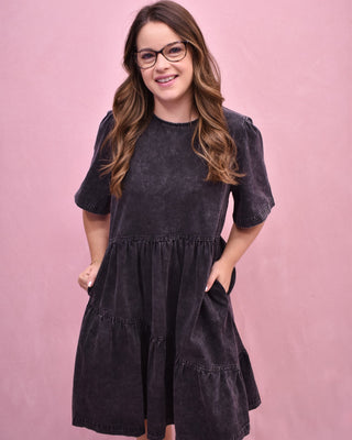 Lucky To Have You Denim Mini Dress - The Southern Loft