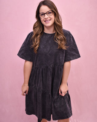 Lucky To Have You Denim Mini Dress - The Southern Loft