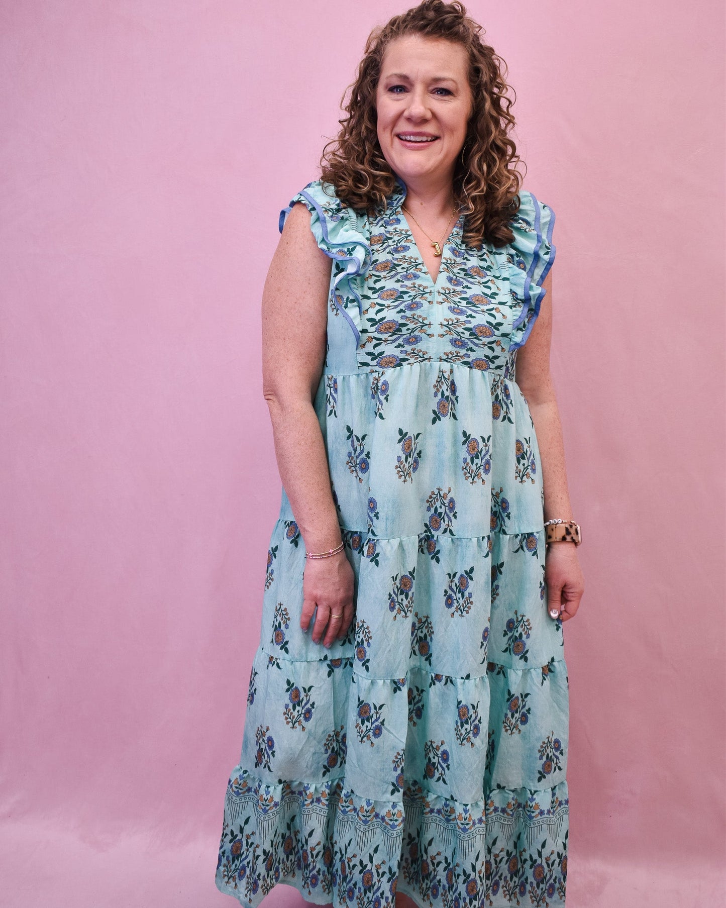 Lush Escape Floral Boho Midi Dress - The Southern Loft