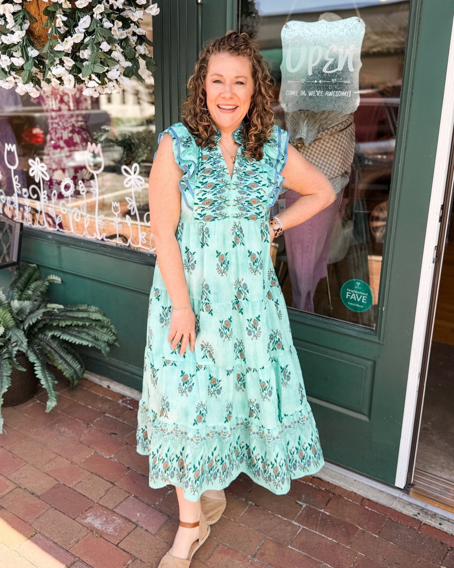 Lush Escape Floral Boho Midi Dress - The Southern Loft