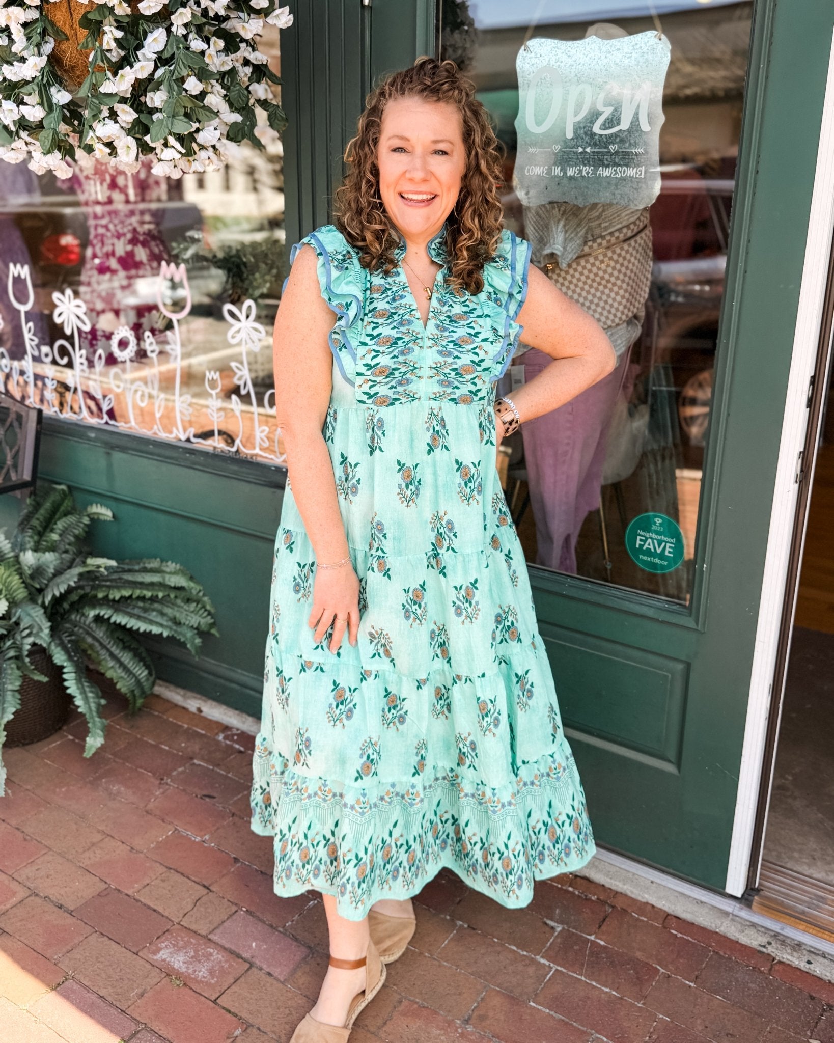 Lush Escape Floral Boho Midi Dress - The Southern Loft