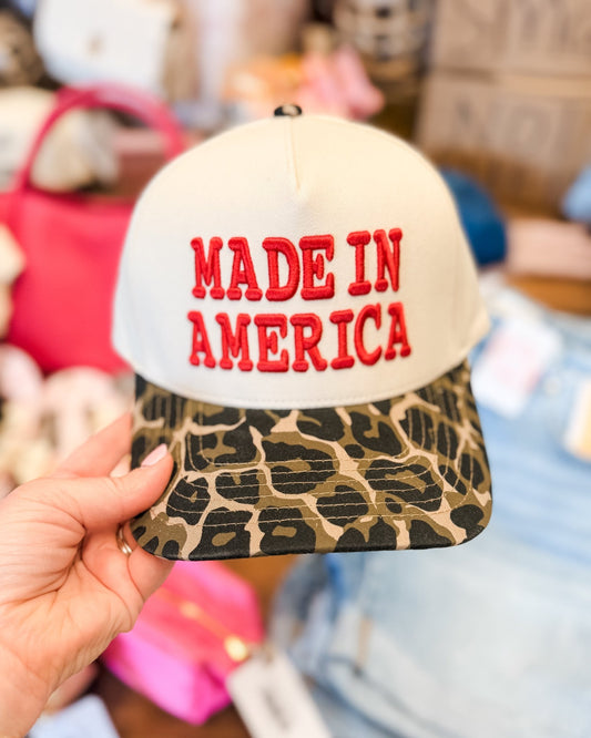 Made In America Animal Print Baseball Hat - The Southern Loft