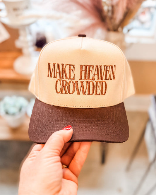 Make Heaven Crowded Canvas Snapback Hat - The Southern Loft