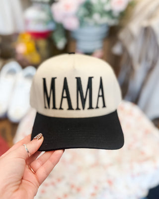 Mama Embroidered Snapback Canvas Hat - The Southern Loft