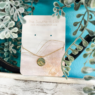 Mountain Circle Pendant Necklace - The Southern Loft