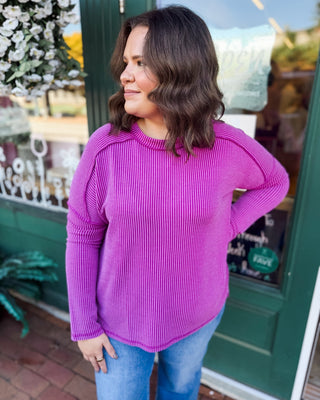 Nothing Left To Say Long Sleeve Textured Top - The Southern Loft